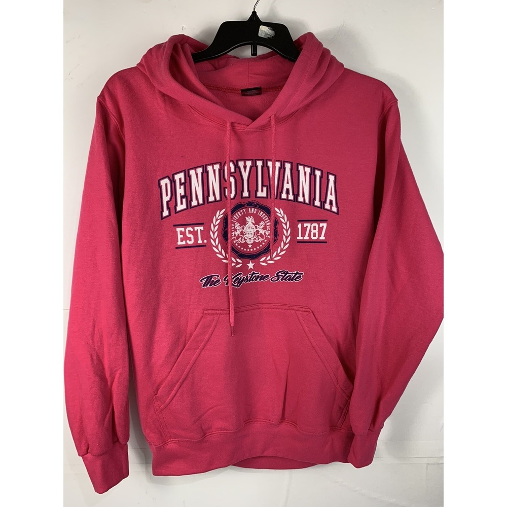 Point Sportswear Womens Small Pennsylvania‎ The Keystone State Pink Hoodie